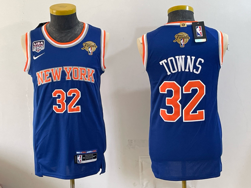 Men New York Knicks #32 Towns blue 2026 Nike NBA jersey 063002